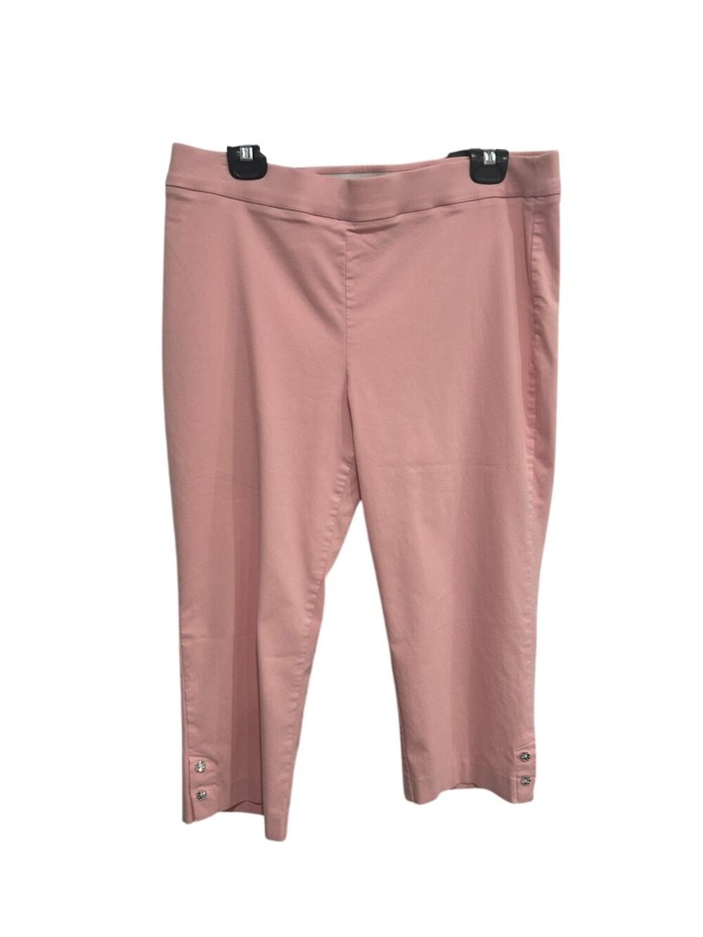 Coral Bay 14 Pink Pull On Capri Pants Rhinestone Accents Soft Girl Romanticcore